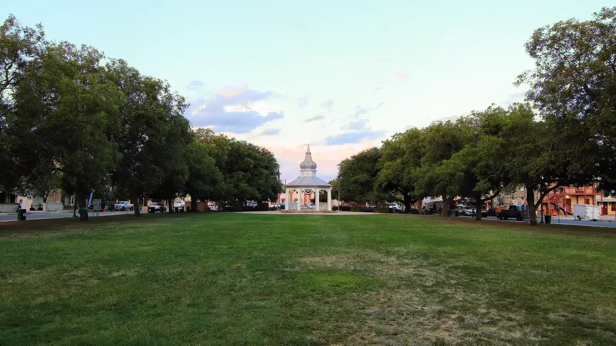 Main Plaza in downtown Boerne, on the Hill Country Mile
