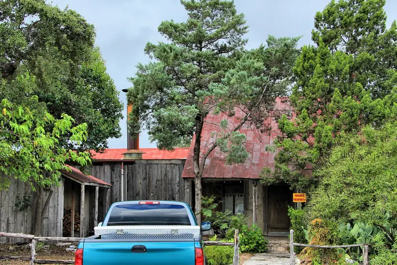 The Max Aue House and Store, built around 1855, on Boerne Stage Road in Leon Springs