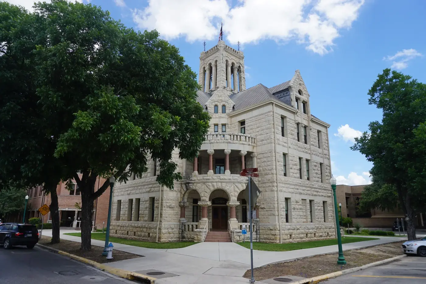 The Comal County Courthouse on Main Plaza in downtown New Braunfels